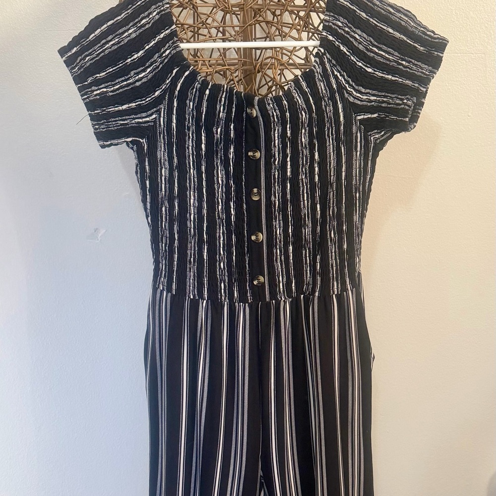 205 Collins Black and White Women's Jumpsuit